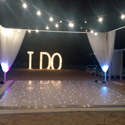Portable 60x60cm LED Starlit Dance Floor for Events, Weddings, and Parties