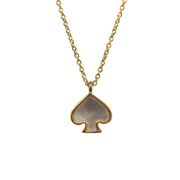 Gold Plated Mother of Pearl Heart Necklace