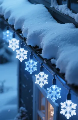 Christmas outdoor snowflake lights