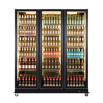LC/S 1500HK Three Glass Door Open Display Showcase with LED Light