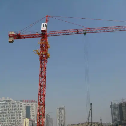 QTZ62(5010) construction tower crane,red/yellow/blue