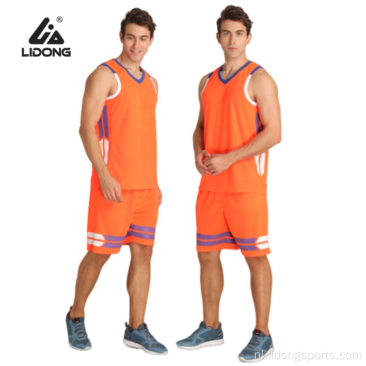 Ademend snel droge basketbaltrui en shorts sets