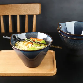 Beautiful Design Large Ramen Porcelain Bucket Instant Noodle Bowl