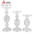Clear Glass Candle Holder Set Candle Holders