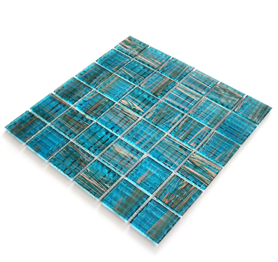 Glass mosaic tiles for swimming pool decoration