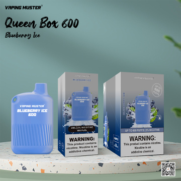 กล่องบุหรี่อิเล็กทรอนิกส์ของ Queen Box 600 พัฟ