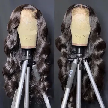 Glueless Full Lace Brazilian Human Hair Wig, Unprocessed 100% Human Hair HD Lace Wig, Natural Human Hair Wig For Black Women
