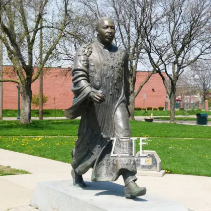 Outdoor Garden Metal Bronze Martin Luther King Sculpture