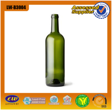 Round Shape 750ml Antique Green Bordeaux Wine Glass