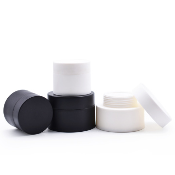 manufacturers eco friendly pp plastic compostable color cosmetic face skin care cream round jar black 150g 120g 100g 50g