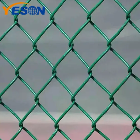 PVC Coated Galvanized Chain Link Mesh Fence 9 Gauge