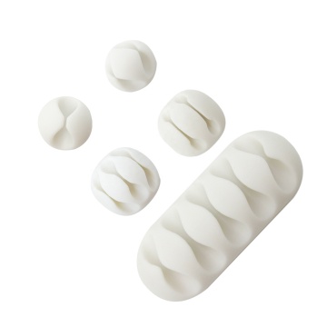 Cute Silicone Cable Clips - 10Pcs Office Desk Wire Organizer