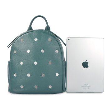 Leather backpack for students