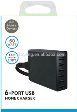 2016 unique design 6 ports USB Charger multi port restaurant cell phone charging station