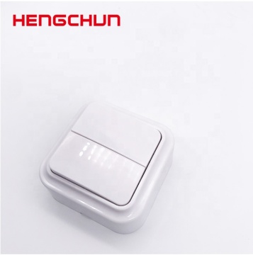 10A 2 Gang 1 Way Electrical Surface Switches