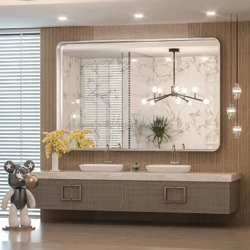 36x48 Inch Rectangle Metal Frame Makeup Mirror with Rounded Corners - Silver Decorative Vanity Mirror for Bathroom Wall Mounting