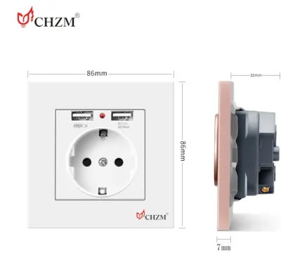 CHZM Brand New Interior Decoration Panel Concealed 86-Type Wall Switch Socket