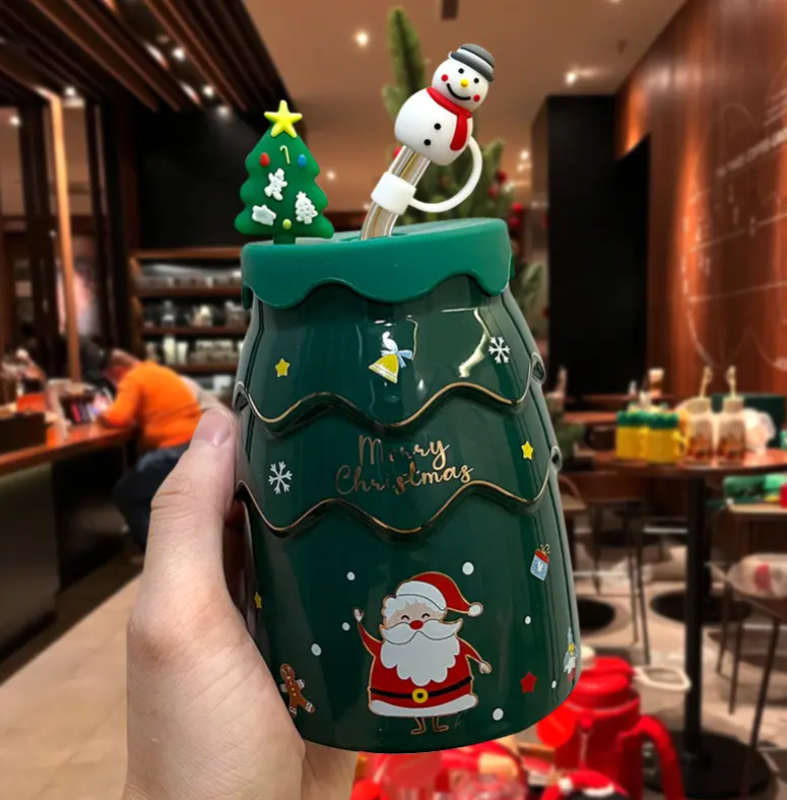 Ceramic Christmas tree mugs