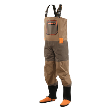 Adjustable Belt Lightweight Nylon Waist Fishing Waders with Breathable Stocking Feet for Rubber Farm Work and Fishing