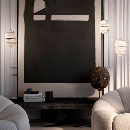 Factory Price Alabaster YUM Chandelier Brass Lamps