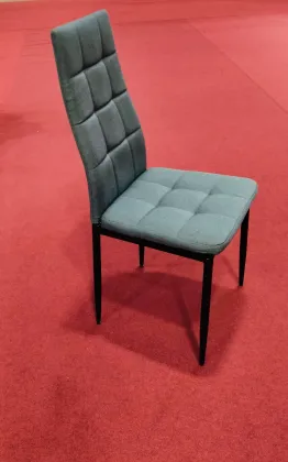 Modern Simple Grid-Stitched Fabric Dining Chair