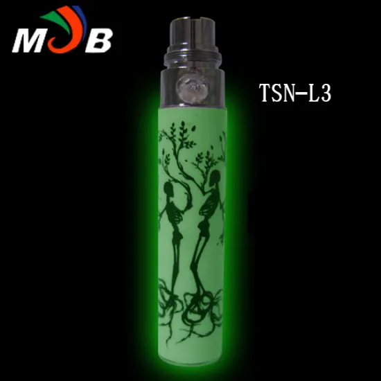 e cig battery TSN-L can glow in the dark place/electronic cigarette big battery