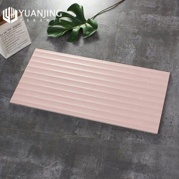 Macaron Color Porcelain Tiles: Concave-Convex 3D Bathroom and Toilet Floor Tiles with Wavy Surface for Background Walls