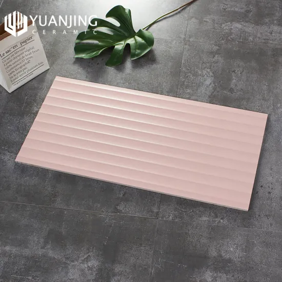 Macaron Color Porcelain Tiles: Concave-Convex 3D Bathroom and Toilet Floor Tiles with Wavy Surface for Background Walls