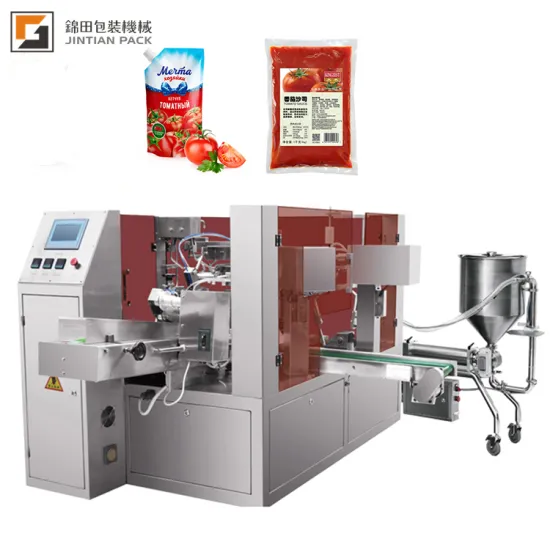 Fully Automatic Premade Pouch BBQ Tomato Paste Sauce Ketchup Packaging Machine