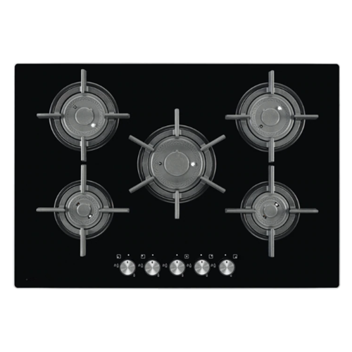 Built In Gray Glass Hob 5 Burner