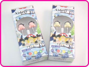 Fashionable Cute Aldeer Mp3 Earphones, 3.5mm Stereo Cartoon Earphones Ydt3