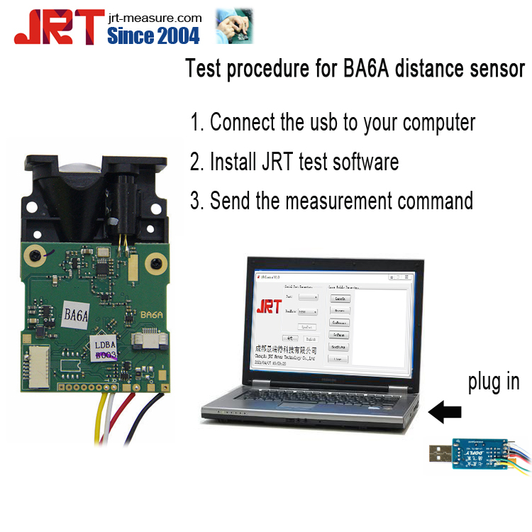 How To Test 150m Ba6a Industrial Laser Distance Sensor Uart