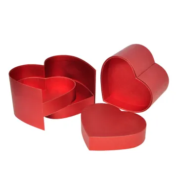 Rigid Love Heart Shape Cardboard Gift Paper Box