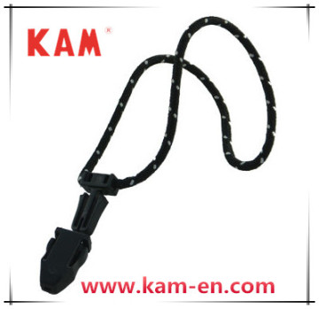 Black Mobile Phone Buckle with Round Rope