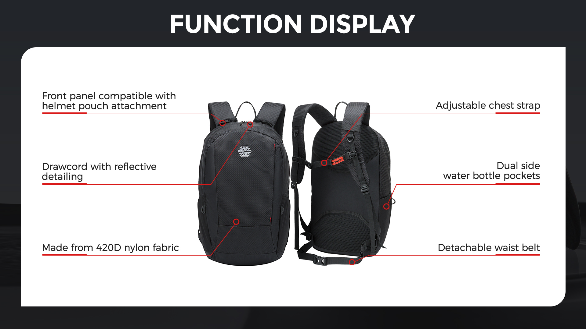 motorcycle helmet backpack