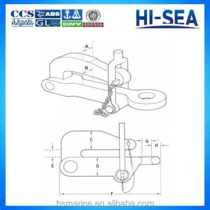 Quick Release Pelican Hook for Marine Chain Stoppers