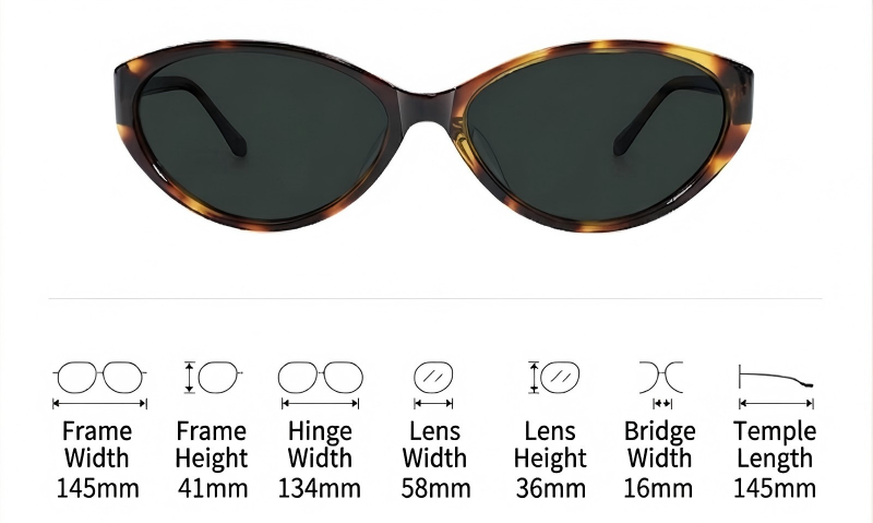 MELLUME Retro Tortoise Cat-Eye Sunglasses with Elegant Pear ME2033-detail 2
