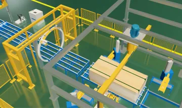 Automatic 6-sided Pallet Wrapping System