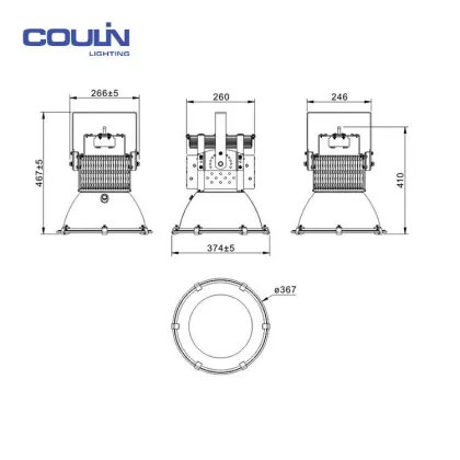 Environmental Material You Tube Jizz High Bay Light 200W
