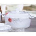 Round White Jade Glass Steamer 2.5L