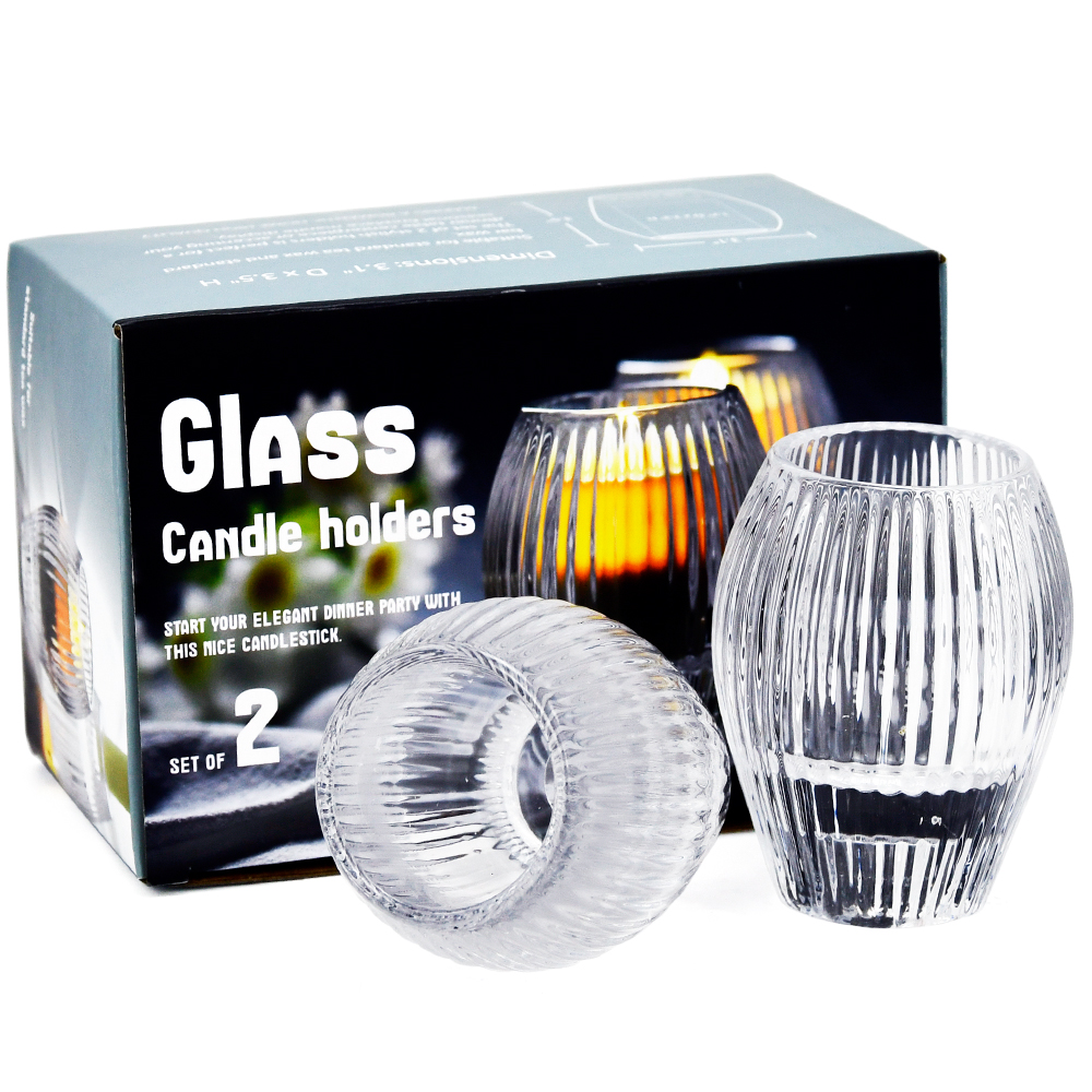 glass tea candle holders