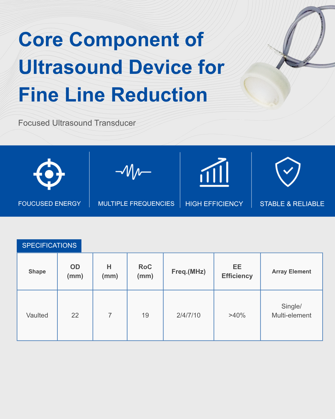 Core Component of Ultrasound Device for Fine Line Reduction-2