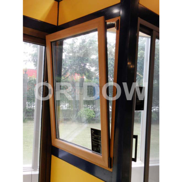 PVC Tilt & Turn Window with Wood Grain Color