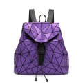 Custom new fashion geometric backpack preppy lady drawstring backpack