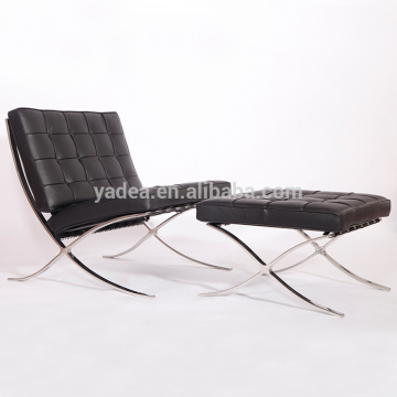 Premium Pavilion Barcelona Style Lounge Chairs Black