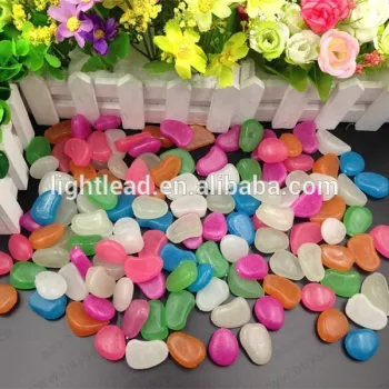 luminescent glowing stone pebble for garden, path, route decoration