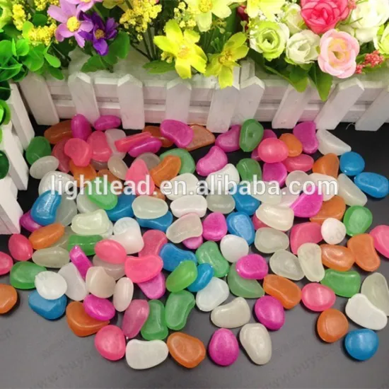 luminescent glowing stone pebble for garden, path, route decoration