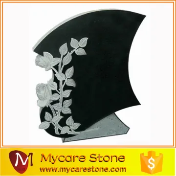 Chinese High Polished Black gravestone, Shanxi black granite headstone