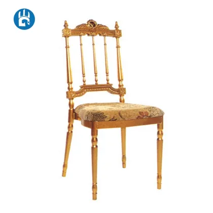 Antique Aluminum Tiffany Chateau Napoleon Chair with Removable Cushion