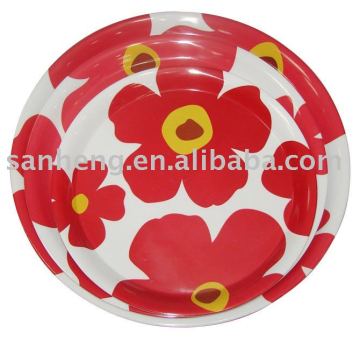 12"/14"/16"melamine round tray set
